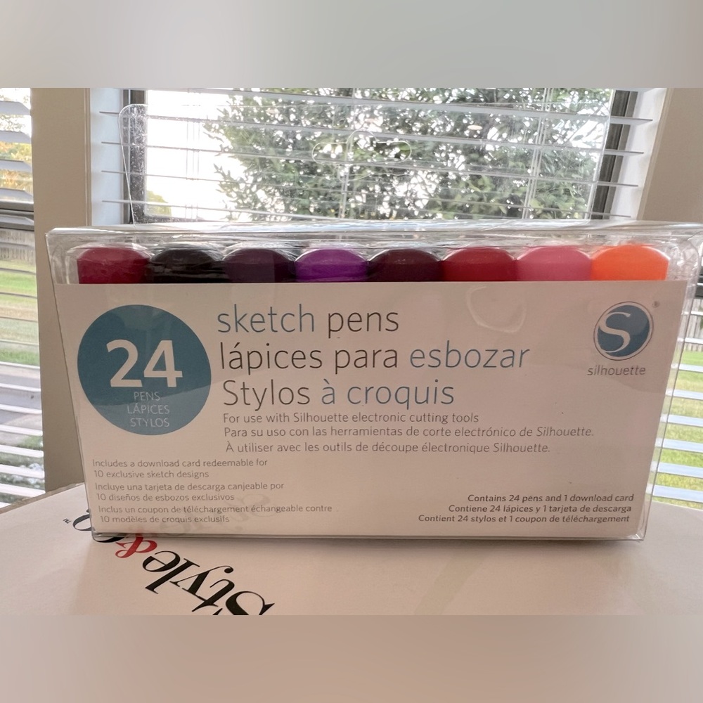 Silhouette Sketch Pens set of 24 NEW. Free sketch downloads included